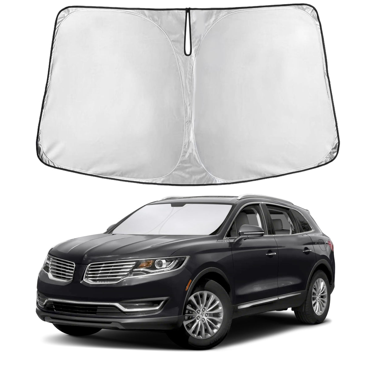 Autovir Windshield Sun Shade, Foldable Car Window Shades, 280T Visor Shade Jansha Store