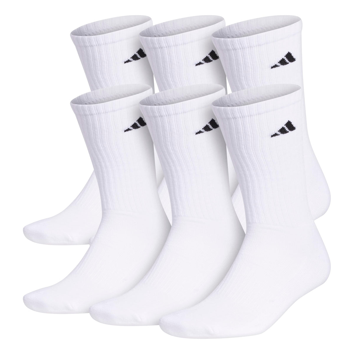adidas Mens Athletic Cushioned 6-Pack Crew Socks Casual - Green Jansha Store