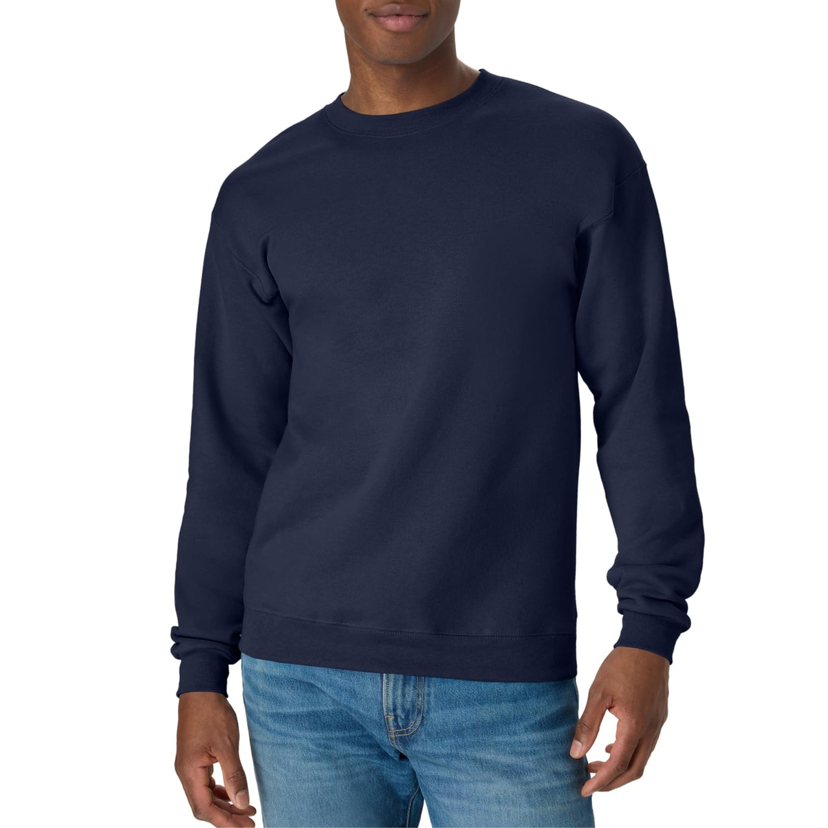 Men's sweatshirt sleeve cuff and wrist ribbing close-up