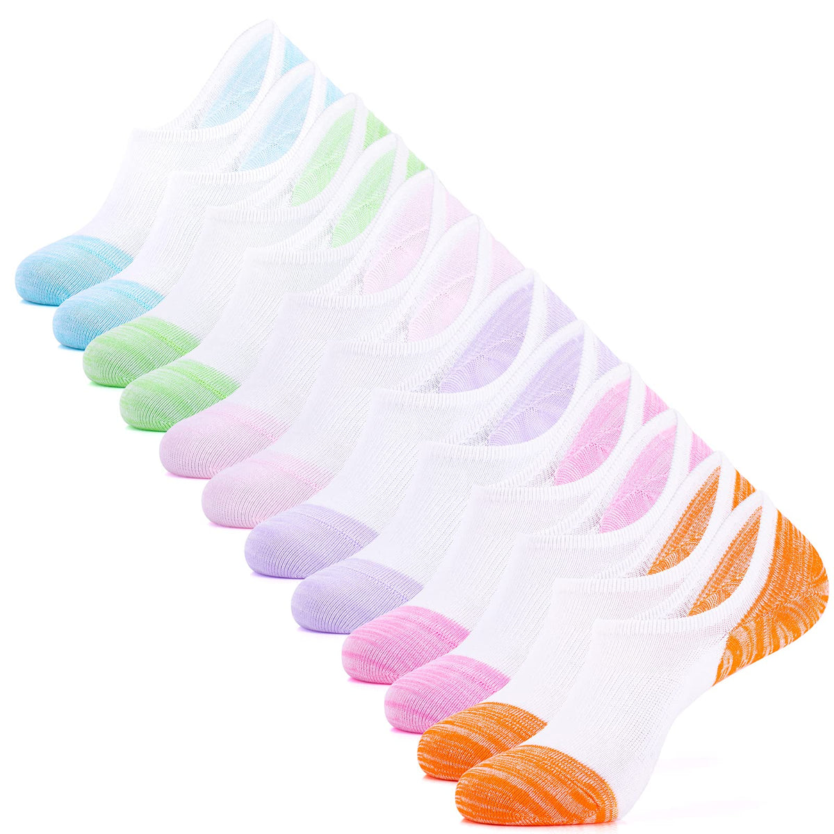 IDEGG Women & Men No Show Low Cut Anti‑Slip Casual Sports Running Socks Jansha Store