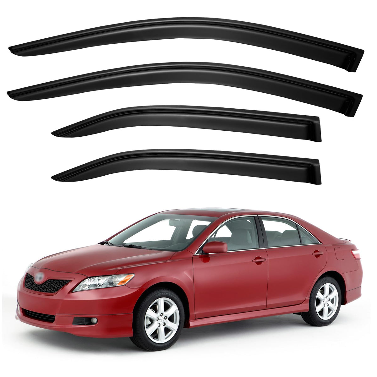 Window Visors Rain Guards for 2015-2026 Ford F150 Crew/SuperCrew Cab Jansha Store