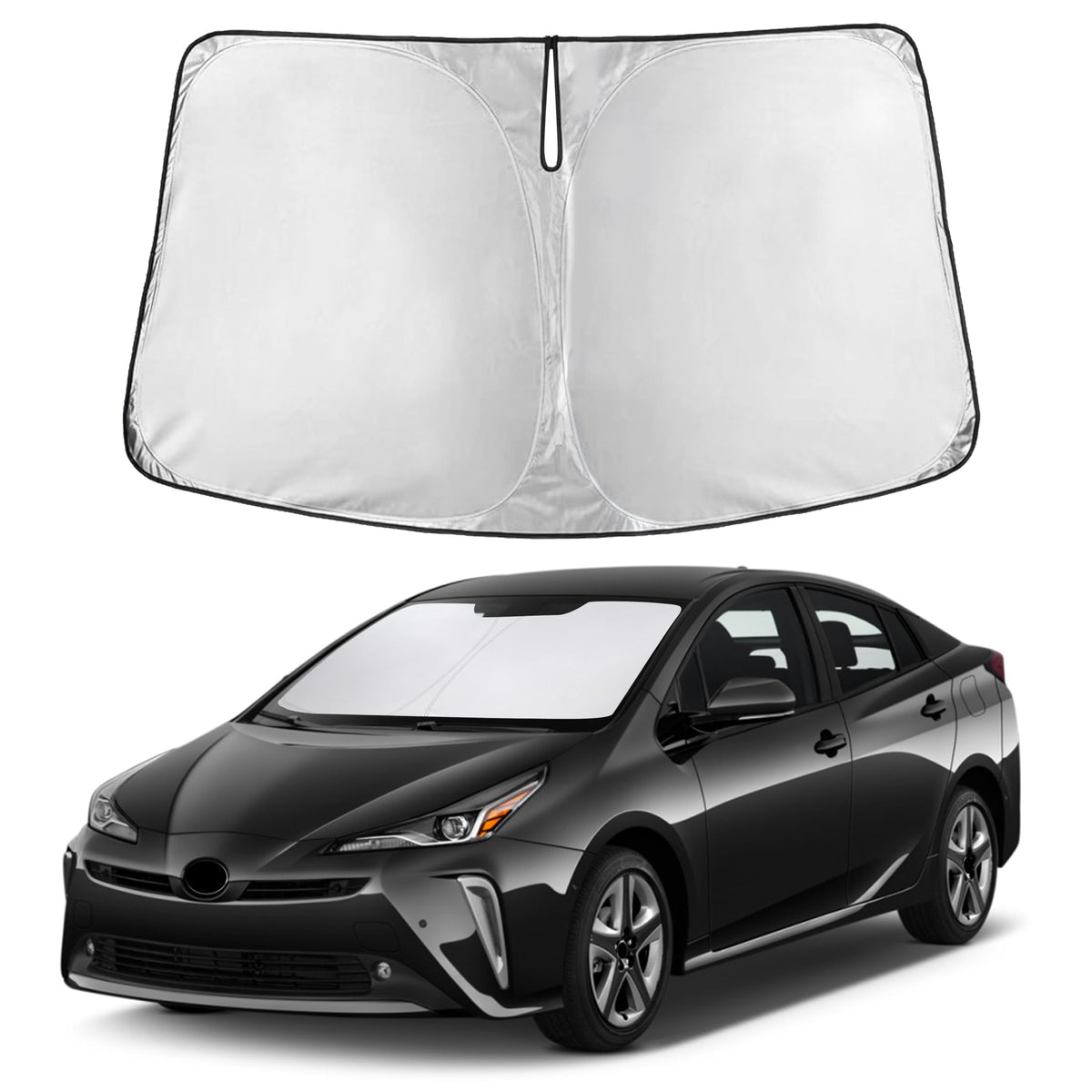 Autovir Windshield Sun Shade, Foldable Car Window Shades, 280T Visor Shade Jansha Store