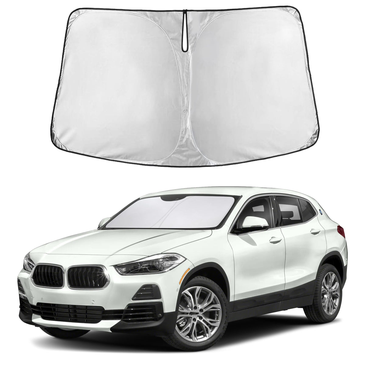 Autovir Windshield Sun Shade, Foldable Car Window Shades, 280T Visor Shade Jansha Store