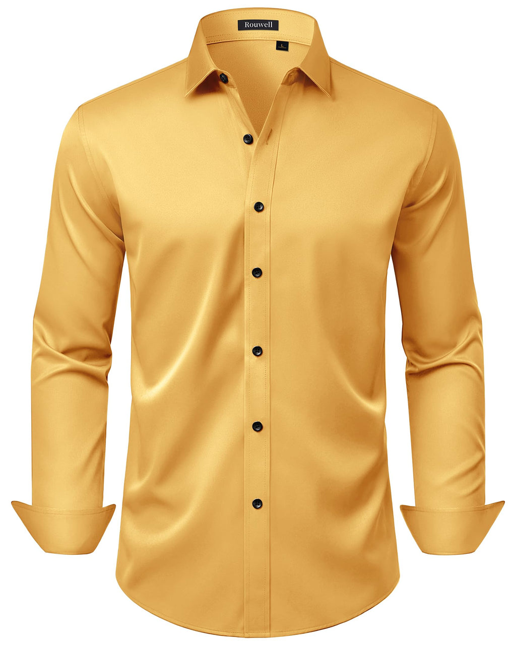Mens Wrinkle Free Dress Shirts Regular Fit Business Button Down Shirt Formal Long Sleeve Wedding Stretch Shirts Jansha Store