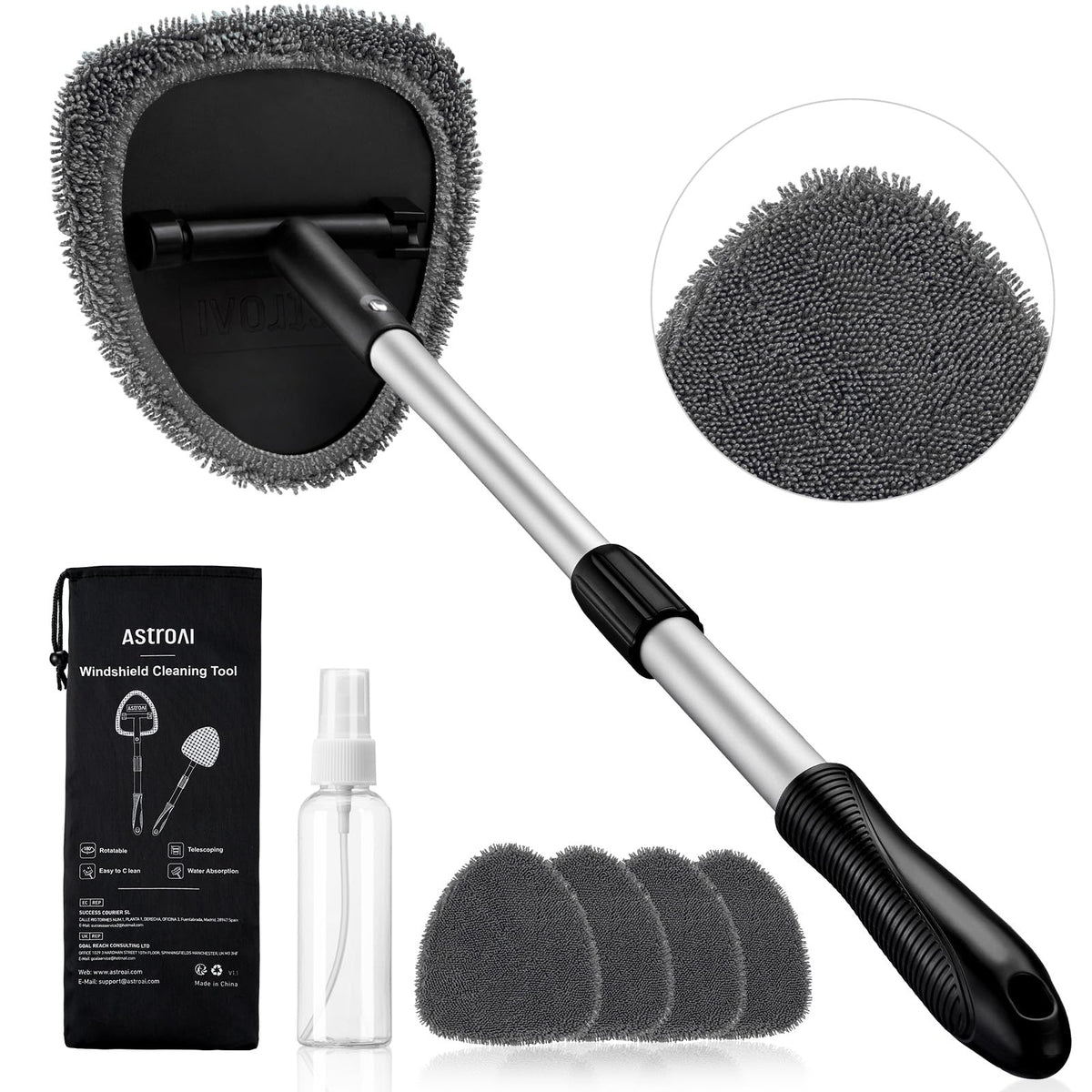 AstroAI Windshield Cleaner Tool & Car Interior Detailing Kit, Blue, 21 in Jansha Store