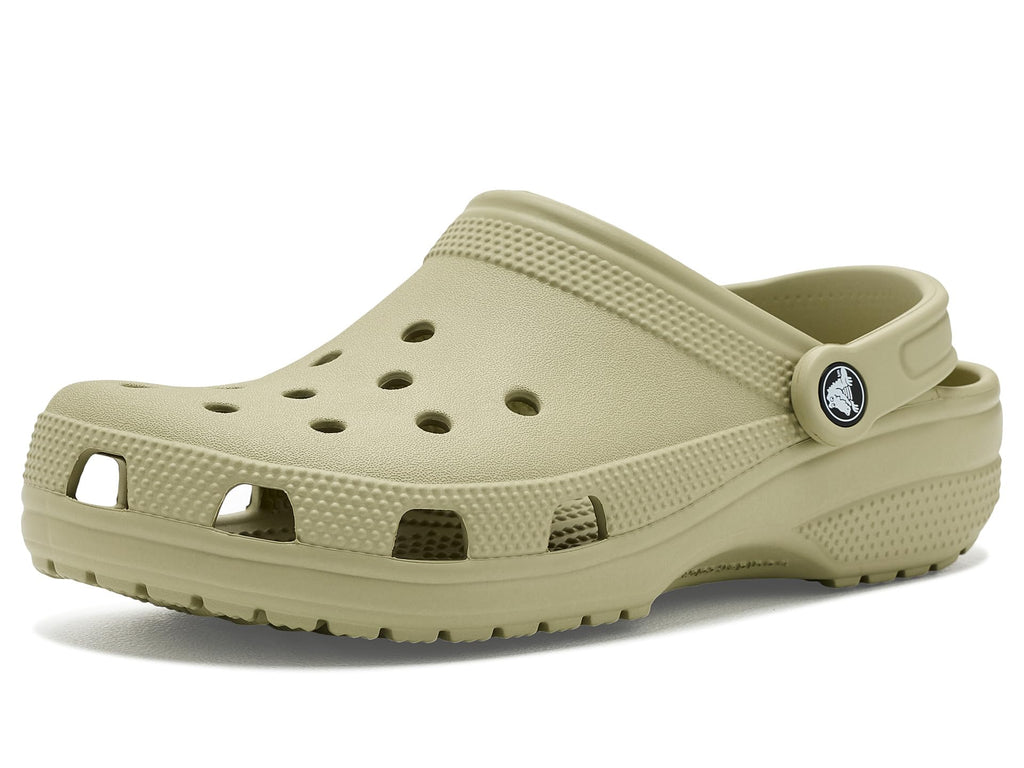 Close-up of the clog upper highlighting the moulded ventilation holes and smooth rubber-like finish