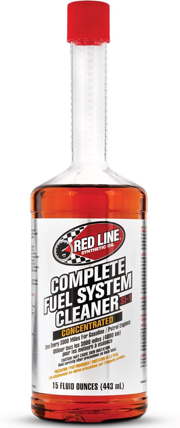 Red Line 60103 SI-1 Complete Fuel System Cleaner - 15 Ounce- Fuel Injector Cleaner and Carburetor Cleaner for Corrosion Prevention and Injector, Valve, and Combustion Chamber Deposit Removal Jansha Store