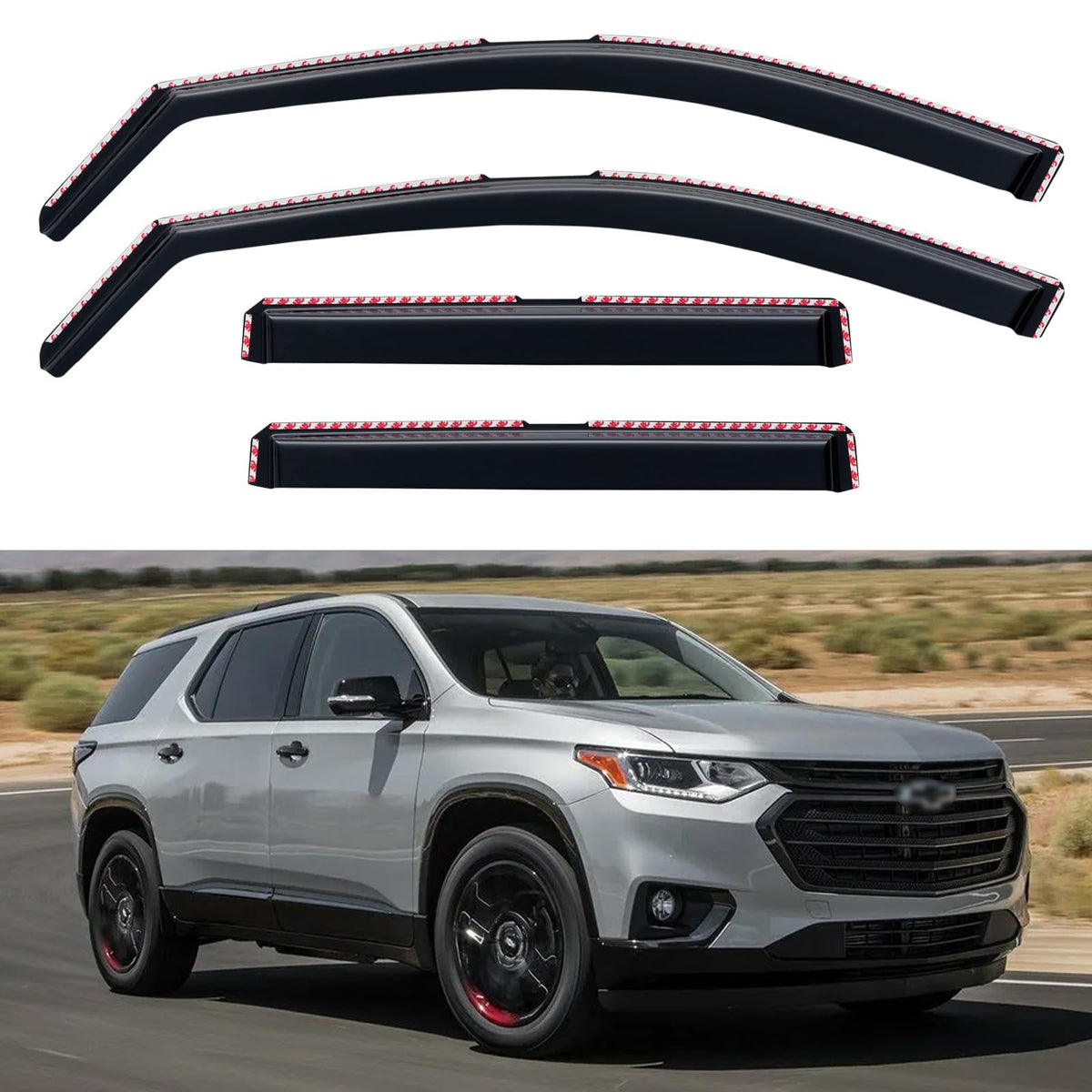 Window Visors Rain Guards for 2015-2026 Ford F150 Crew/SuperCrew Cab Jansha Store