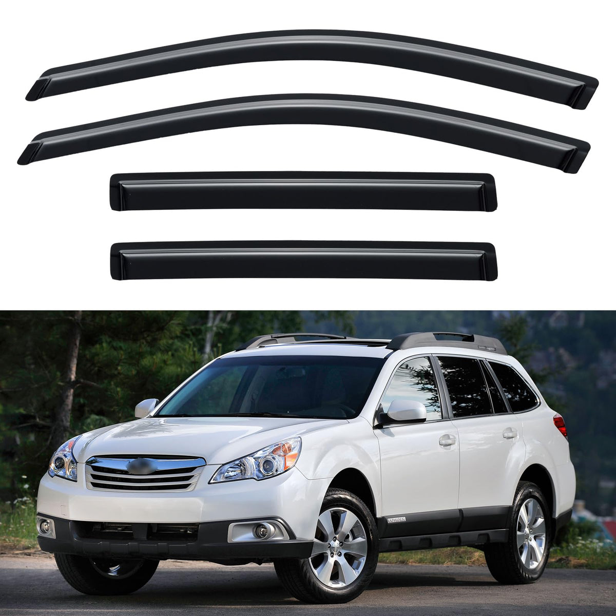 Window Visors Rain Guards for 2015-2026 Ford F150 Crew/SuperCrew Cab Jansha Store