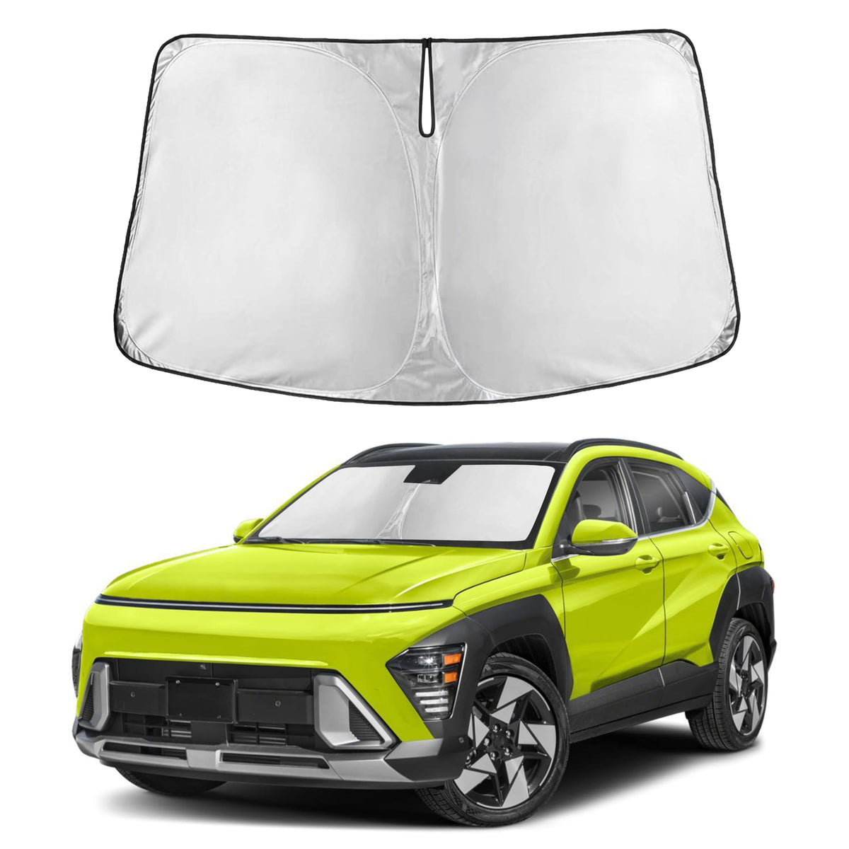 Autovir Windshield Sun Shade, Foldable Car Window Shades, 280T Visor Shade Jansha Store