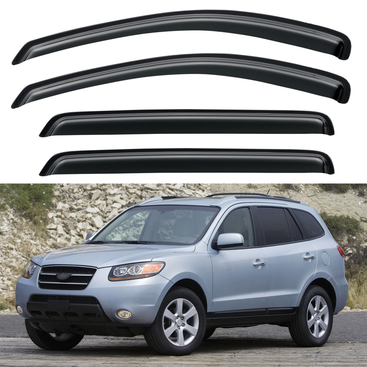 Window Visors Rain Guards for 2015-2026 Ford F150 Crew/SuperCrew Cab Jansha Store