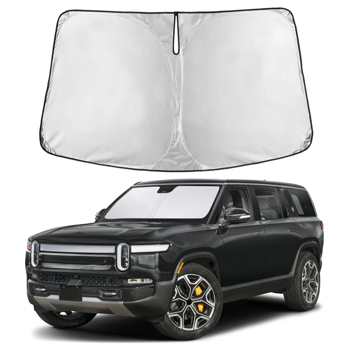 Autovir Windshield Sun Shade, Foldable Car Window Shades, 280T Visor Shade Jansha Store