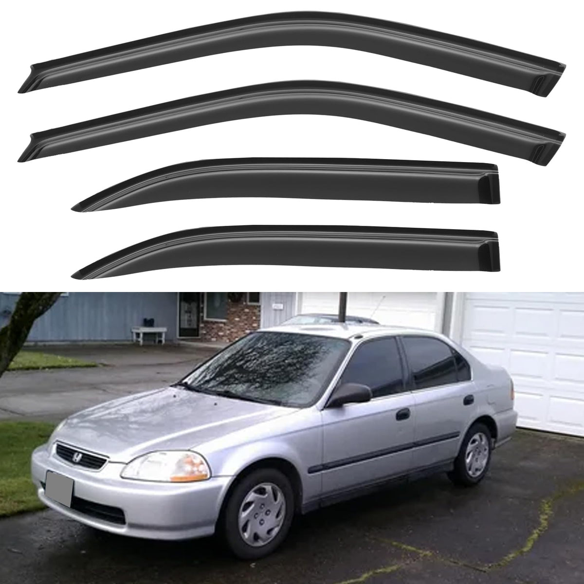Window Visors Rain Guards for 2015-2026 Ford F150 Crew/SuperCrew Cab Jansha Store