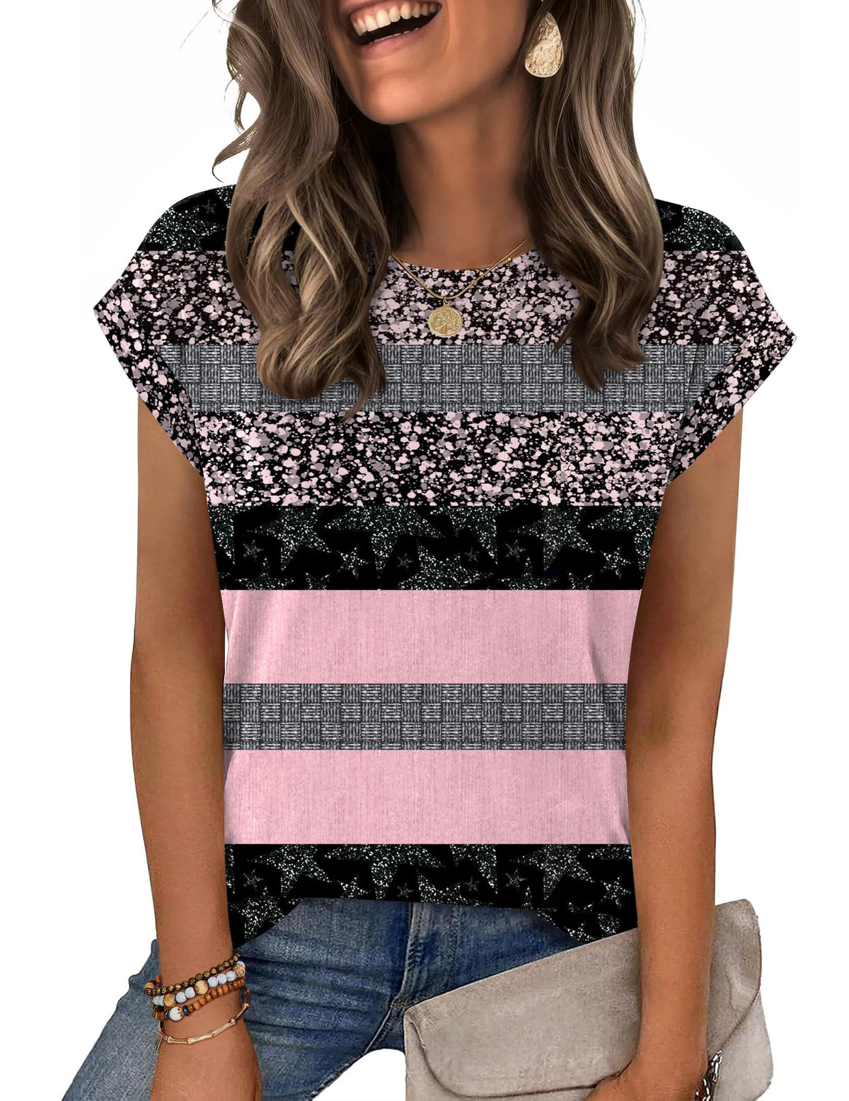 Zeagoo Womens Tops Summer Casual Cap Sleeve Tshirts Shirts Business Blouses Jansha Store