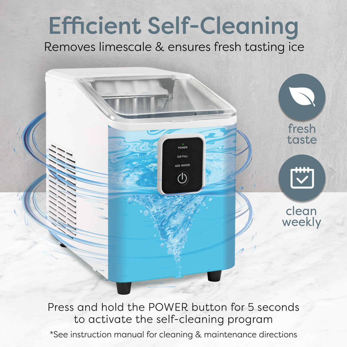 Igloo Premium Self-Cleaning Countertop Ice Maker Machine, Handled Portable Ice Maker, Produces 26 lbs. in 24 hrs. with Ice Cubes Ready in 6-8 Minutes, Comes with Ice Scoop and Basket Jansha Store