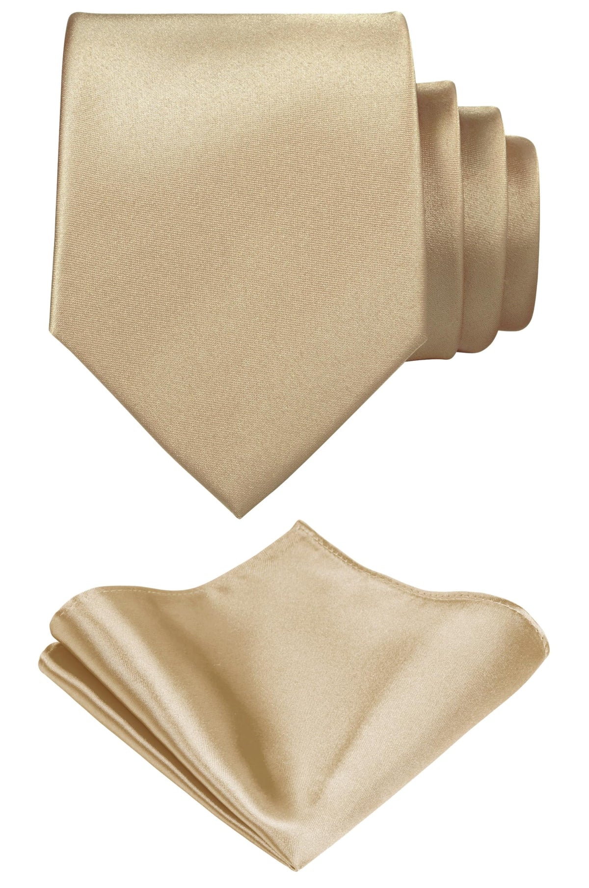 TIE G Solid Satin Woven dyed Color Formal Black Necktie and Pocket Square Sets in Gift Box Jansha Store
