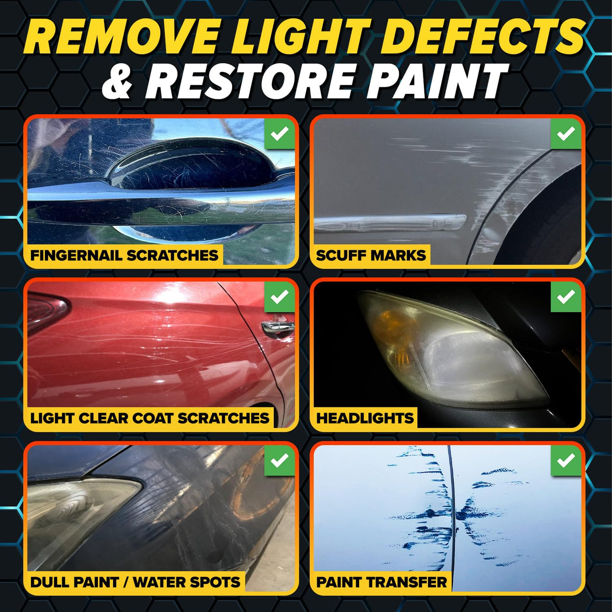 Carfidant Scratch Repair and Swirl Remover - Car Paint Scratch Remover & Restorer Kit with Buffer Pad - Polishing & Waxing Kits - Compound for Vehicles Paint Repair - 8.4 fl. Oz. Jansha Store