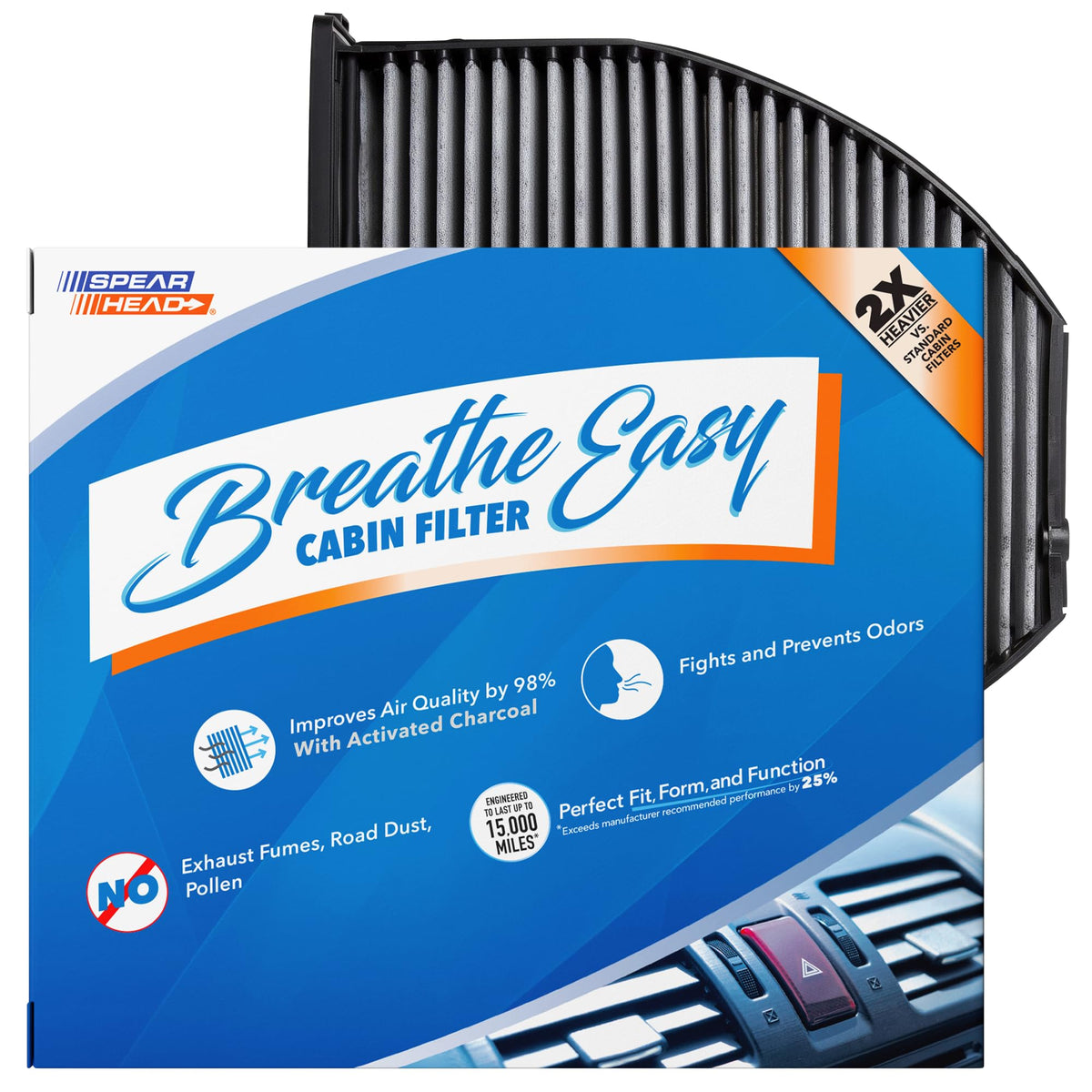 Spearhead Odor Defense Breathe Easy AC & Heater Cabin Air Filter (BE-157) Jansha Store