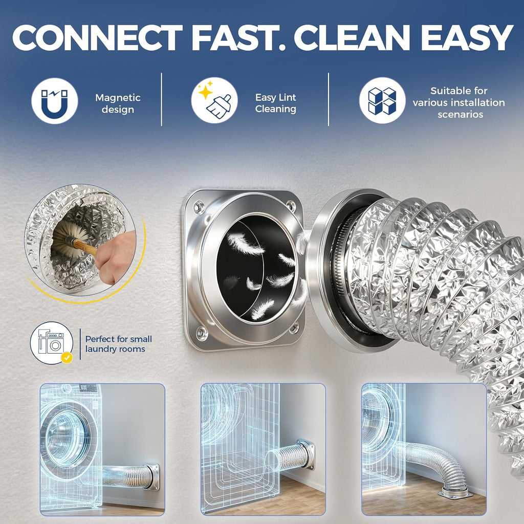 ALORAIR Magnetic Dryer Vent Connector Kit, 4-Inch Quick Connect, DV180 Jansha Store