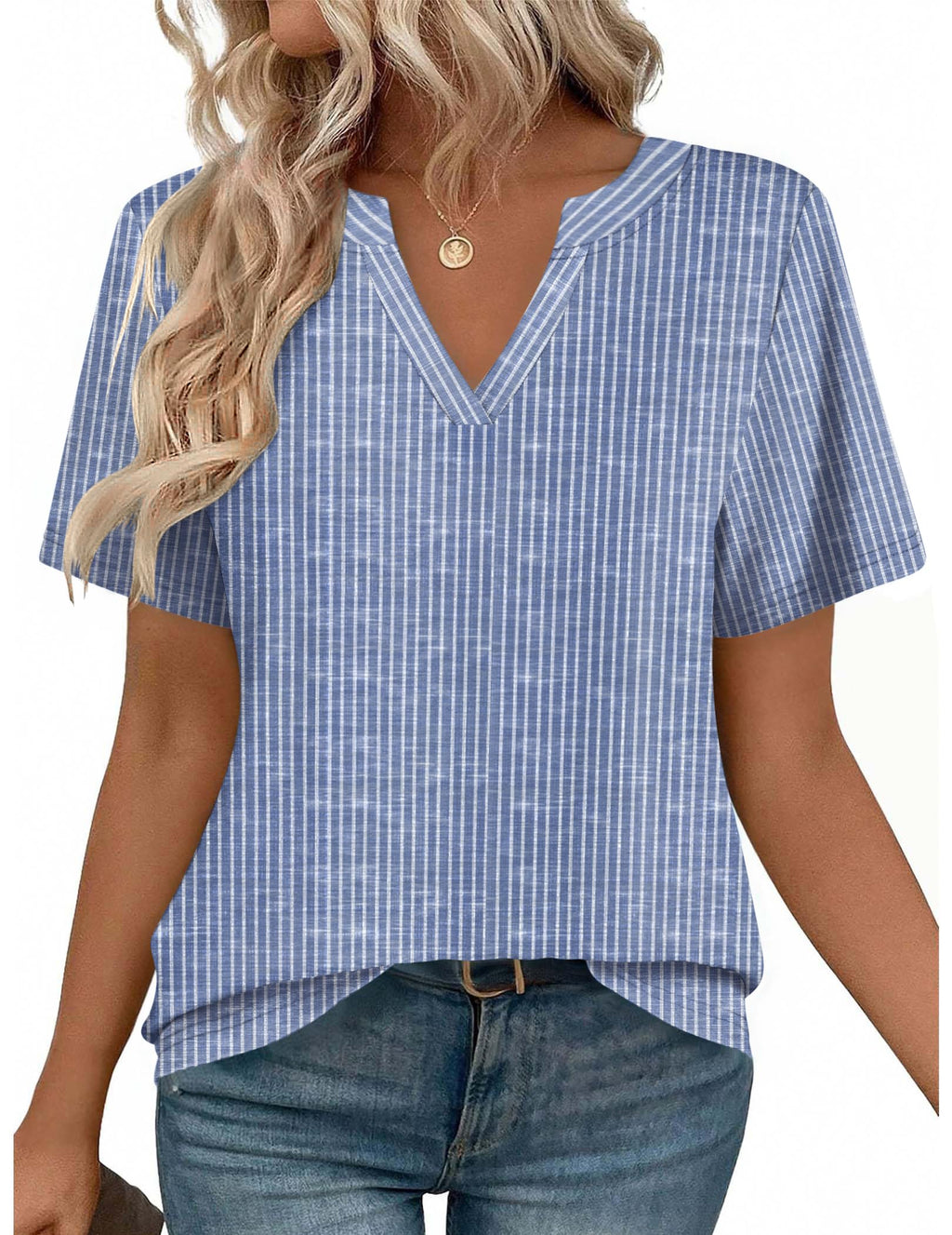 Zeagoo Womens Tops Short Sleeve V Neck Tee Shirts Cute Dressy Casual Jansha Store