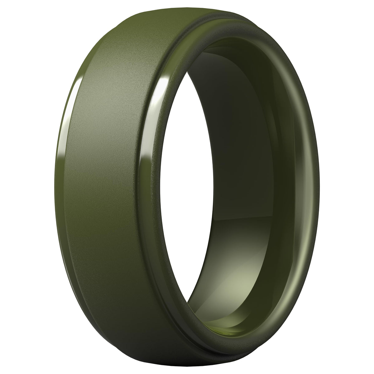 ThunderFit Silicone Rings for Men, Step Edge Rubber Wedding Bands 10mm Wide Jansha Store