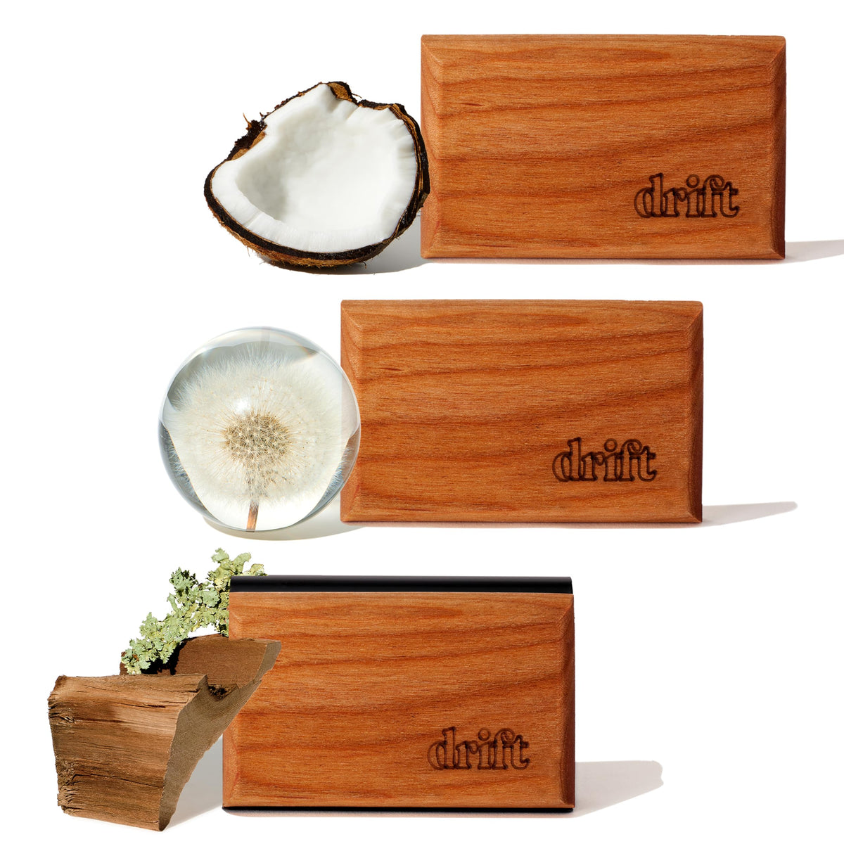Drift Car Air Freshener - The Original Wood Air Freshener - Car Odor Eliminator - Long Lasting Scent - Auto Accessories - Metal Clip - Essential Oils - Clean Ingredients - Teak Scent Starter Kit Jansha Store