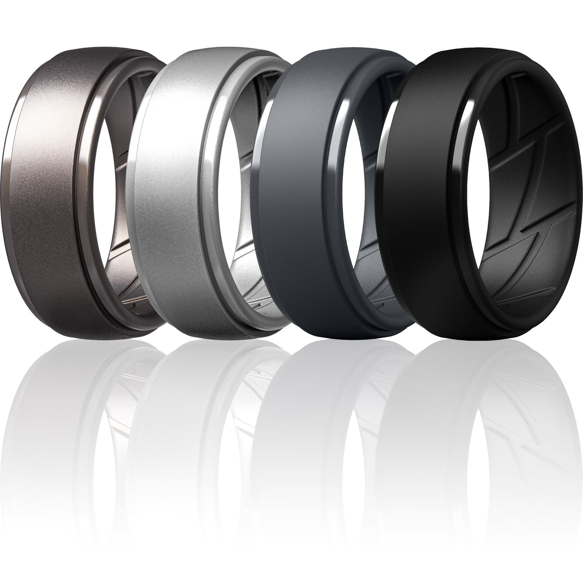 ThunderFit Men's Silicone Rings, Breathable Rubber Bands, 10mm Wide Jansha Store