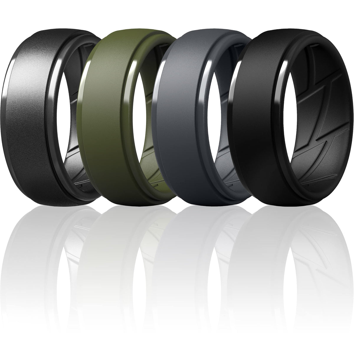ThunderFit Men's Silicone Rings, Breathable Rubber Bands, 10mm Wide Jansha Store