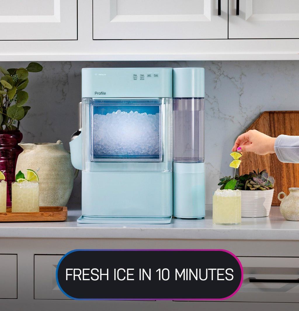GE Profile Opal Ultra, Countertop Nugget Ice Maker, 1 Gal XL Side Tank, *Amazon Exclusive*, 38 lbs/Day, Pebble Pellet Crushed Ice Machine, WiFi Black Stainless Steel Jansha Store