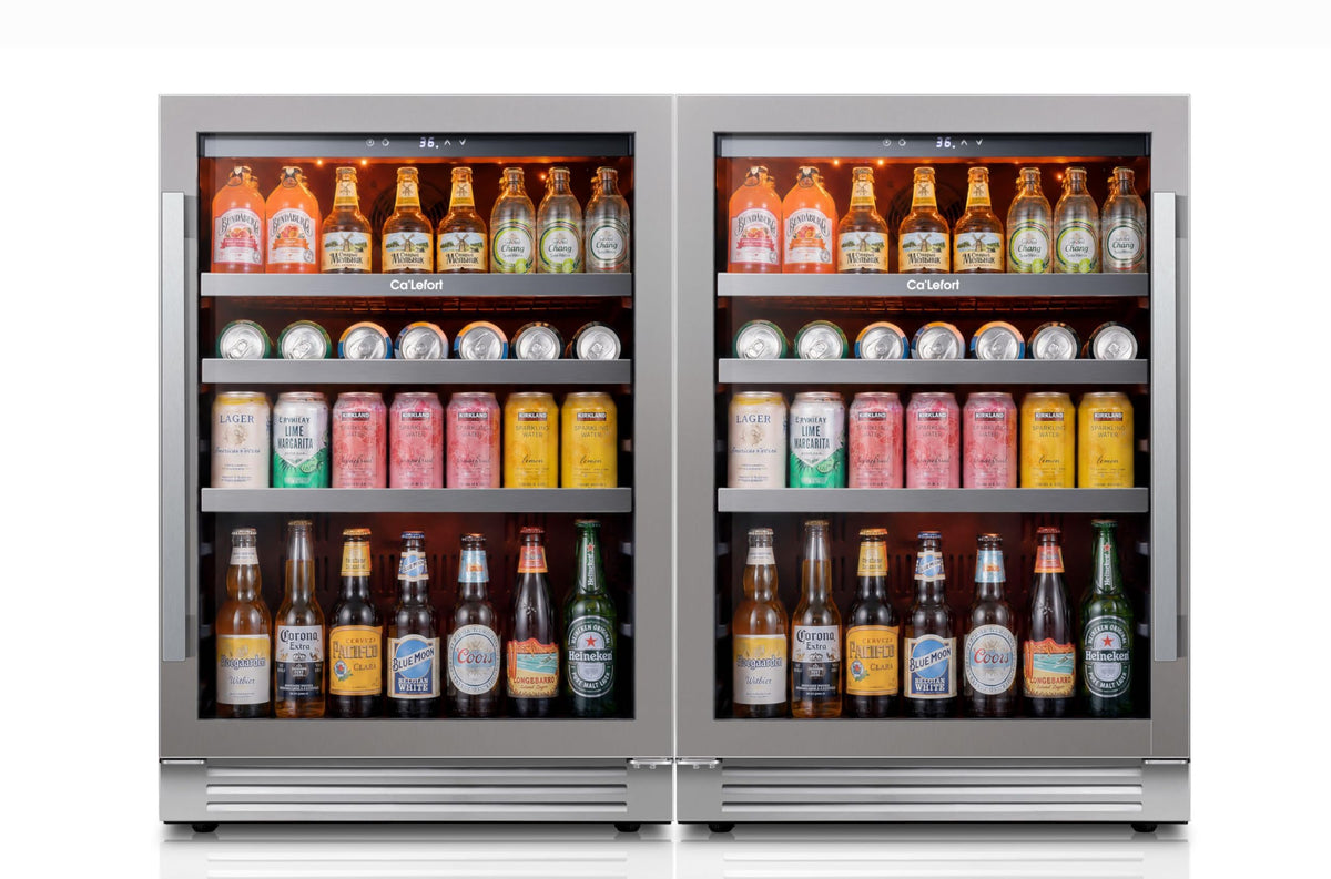 Ca'Lefort 24'' Beverage Refrigerator, 180 Can Beverage Fridge Under Counter Jansha Store
