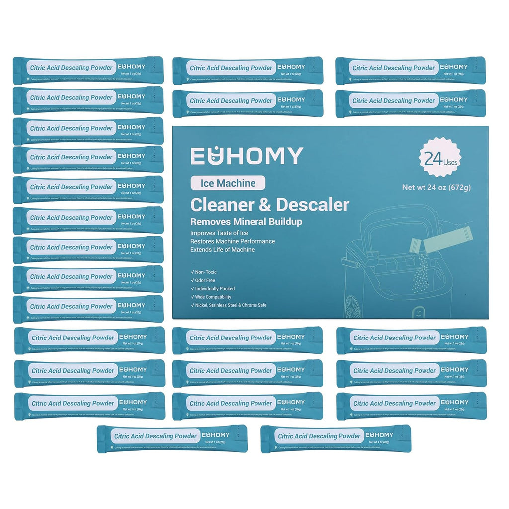 EUHOMY Ice Maker Cleaner & Descaler, 24 Uses & Individually Packed Jansha Store