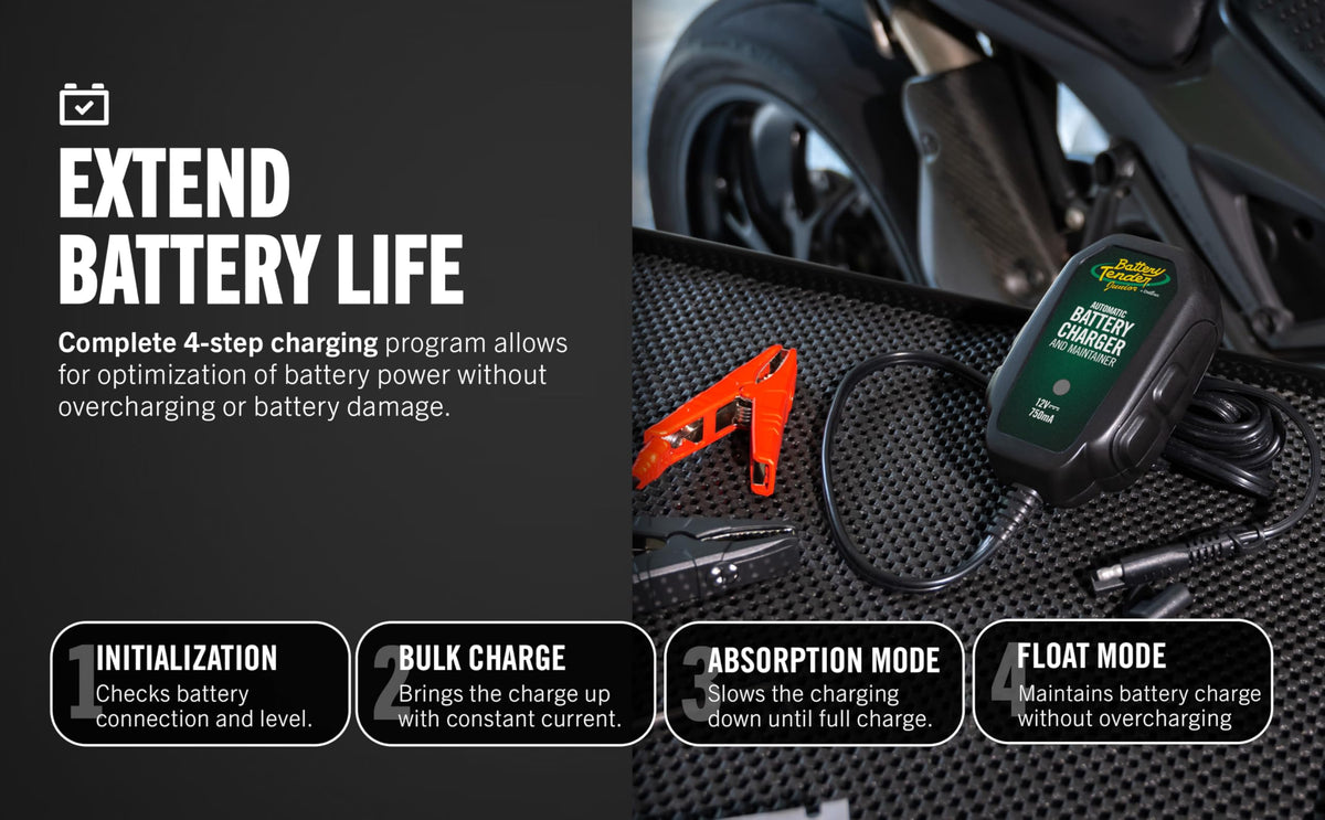 Battery Tender Junior 12V, 750mA Charger and Maintainer: Automatic 12V Powersports for Motorcycle, ATVs, and More - Smarter Than a Trickle Charger - 021-0123 Jansha Store