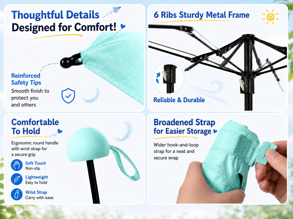 BAODINI Mini Travel Umbrella with UV Sun Protection, Compact Pocket-Size Jansha Store