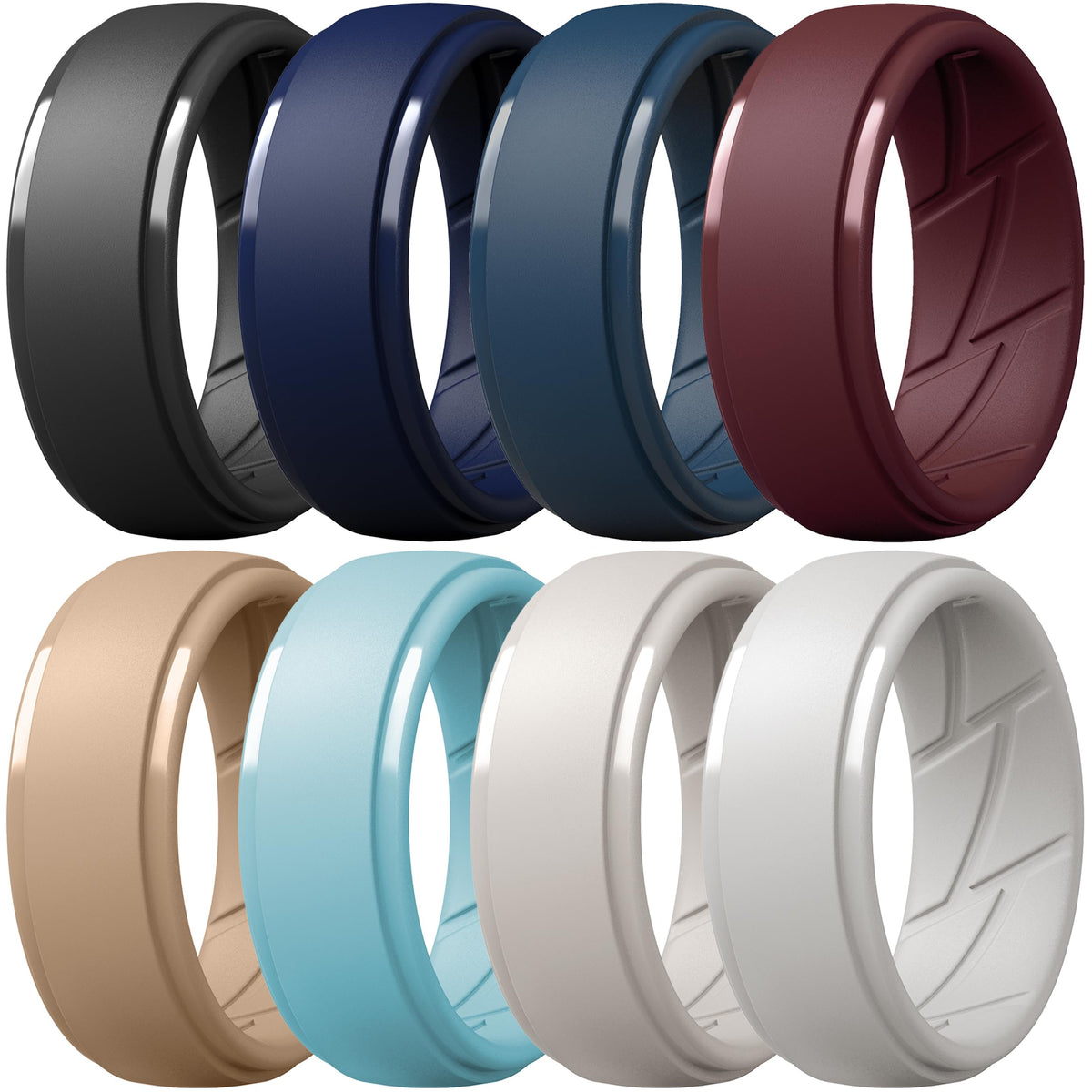 ThunderFit Men's Silicone Rings, Breathable Rubber Bands, 10mm Wide Jansha Store