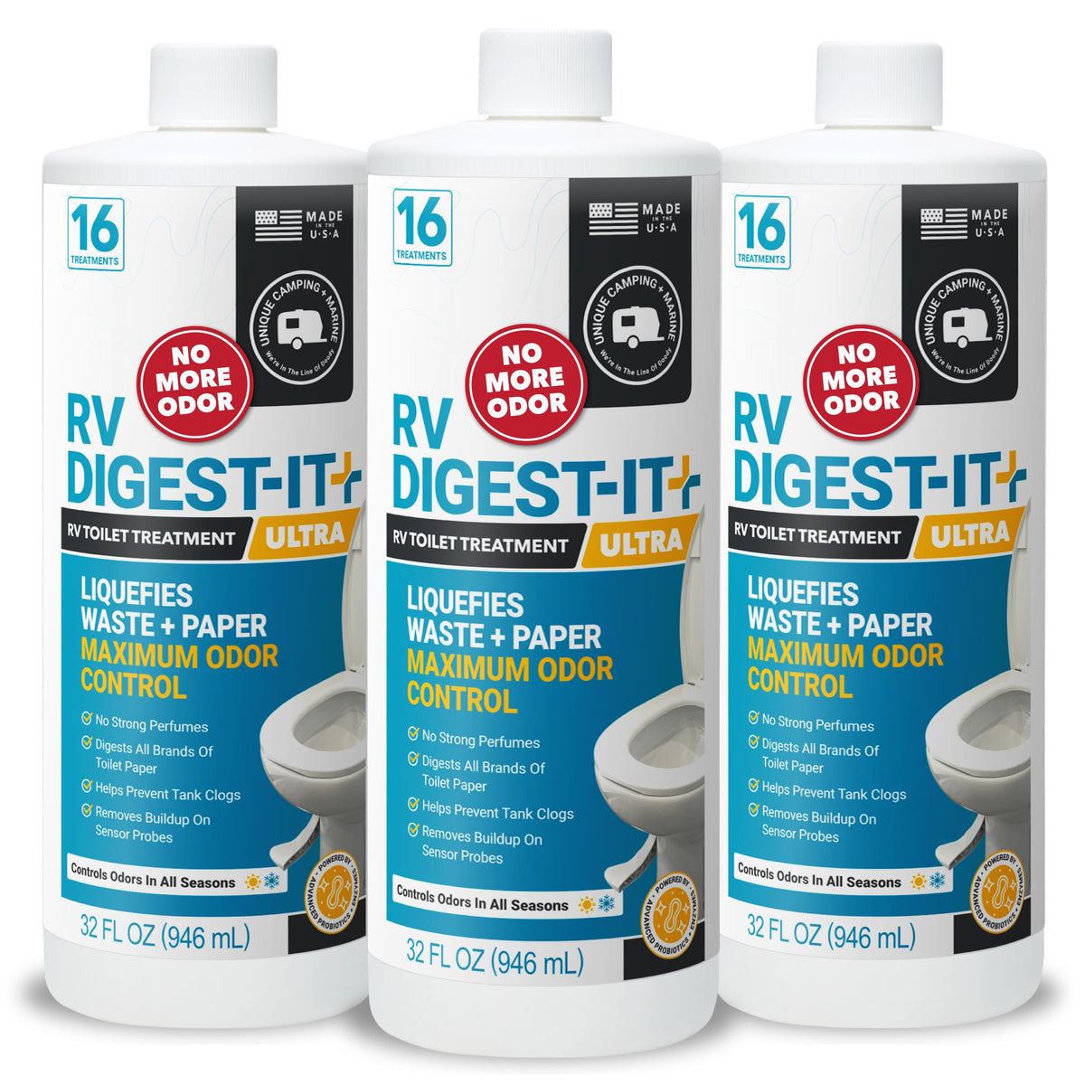Unique RV Toilet Treatment, RV Digest-It Ultra Liquid, 32 Uses Jansha Store
