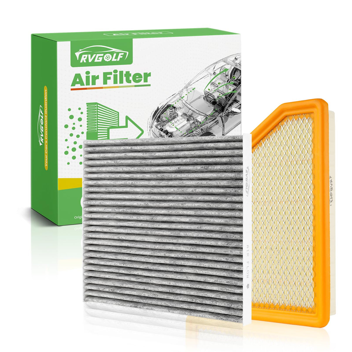 Not for Hybrid, Engine+Cabin Air Filter Fit 2015-2019 Sonata 2.4L (Gas) Jansha Store