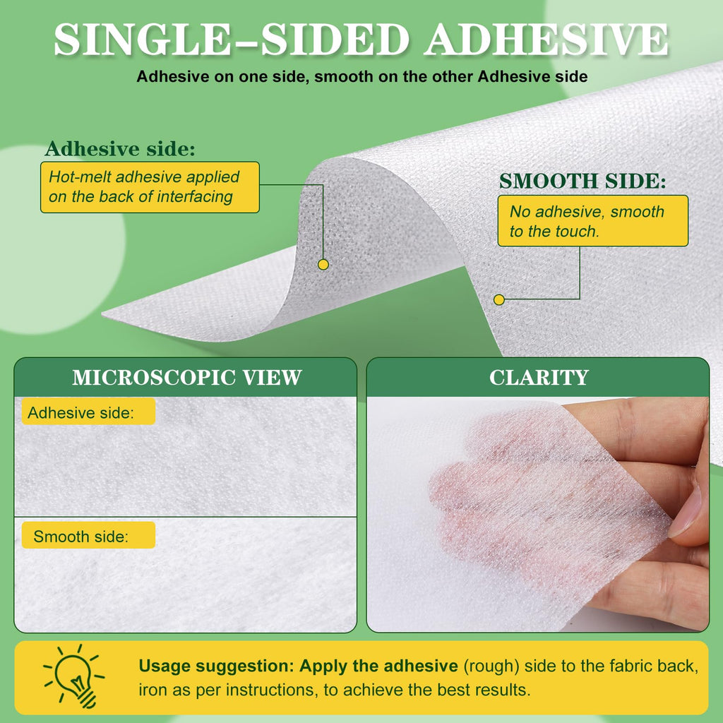 Medium Weight Interfacing Fabric for Sewing Iron On Fusible Interfacing Jansha Store