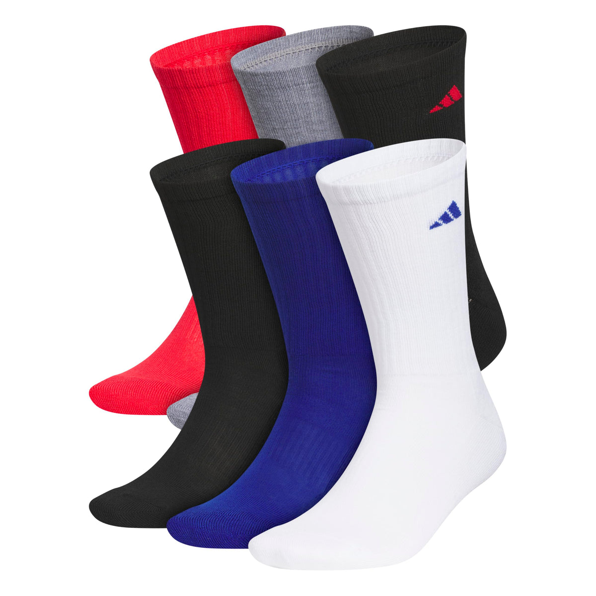 adidas Mens Athletic Cushioned 6-Pack Crew Socks Casual - Green Jansha Store