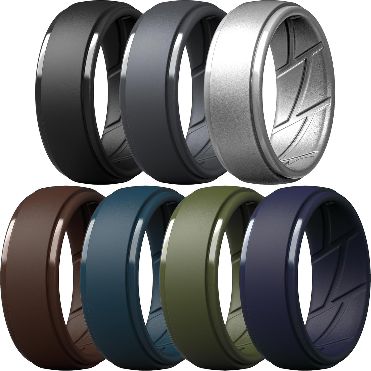 ThunderFit Men's Silicone Rings, Breathable Rubber Bands, 10mm Wide Jansha Store