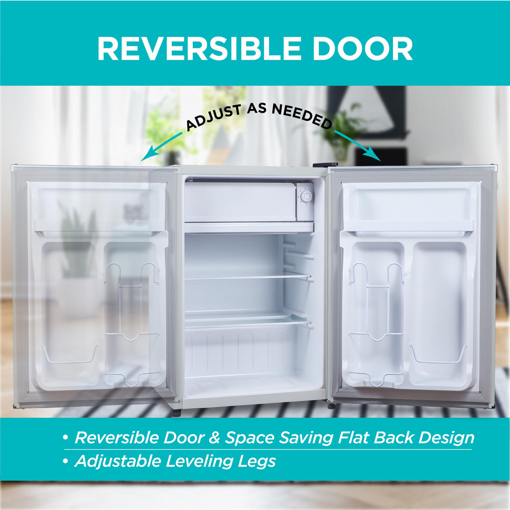 BLACK+DECKER 2.5 Cu. Ft. Compact Refrigerator, BCRK25V, Stainless Look Jansha Store