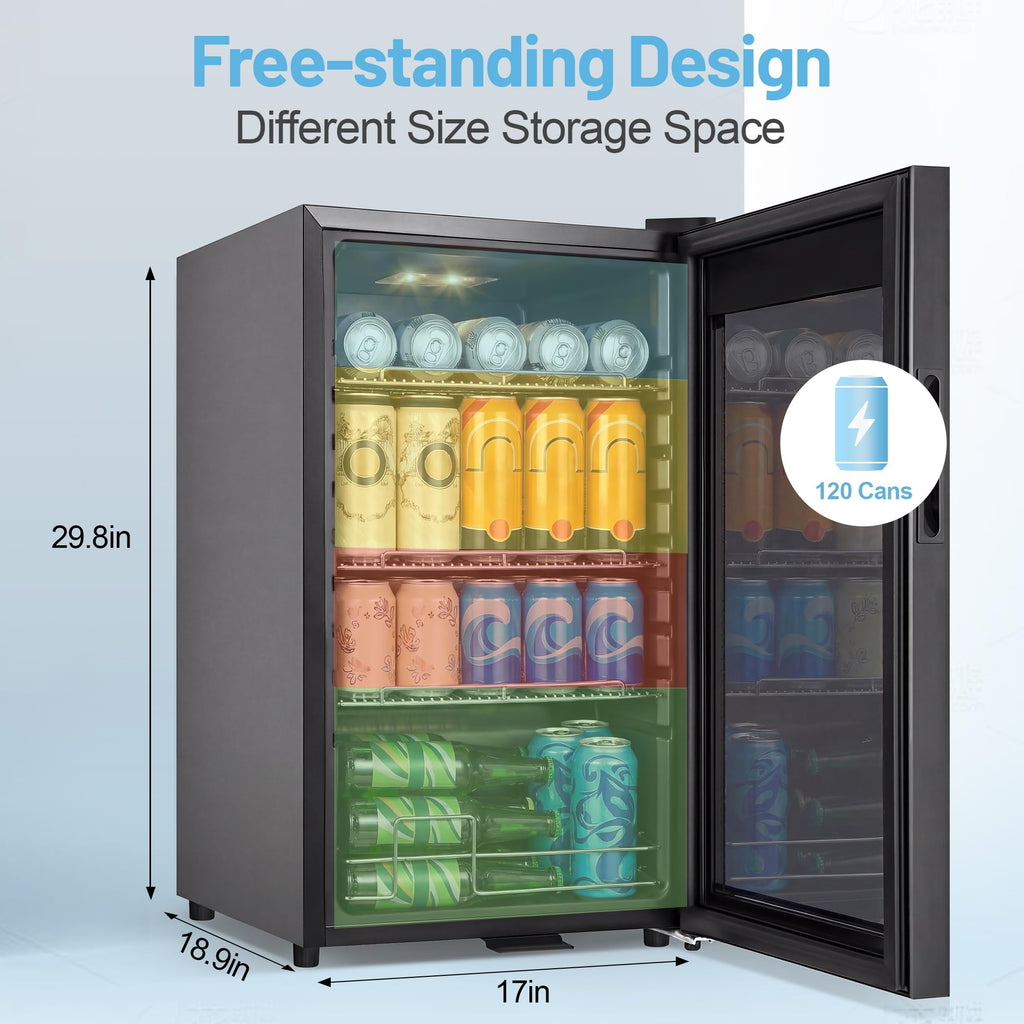 24 Inch Upgraded Dual Zone Wine and Beverage Refrigerator Cooler Jansha Store