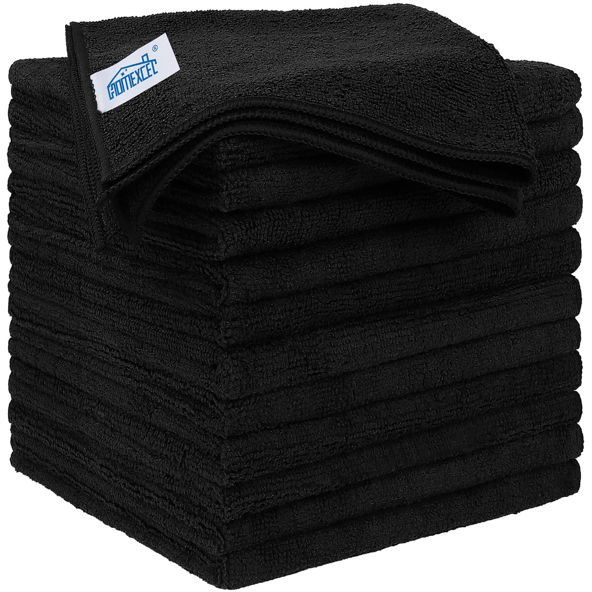 HOMEXCEL Microfiber Cleaning Cloth 12 Pack, 12.5 x 12.5 inch Microfiber Towels for Cars, Ultra Absorbent Washing Cloth, Lint Free Streak Free Cleaning Rags for Car, Kitchen, and Window (Grey) Jansha Store