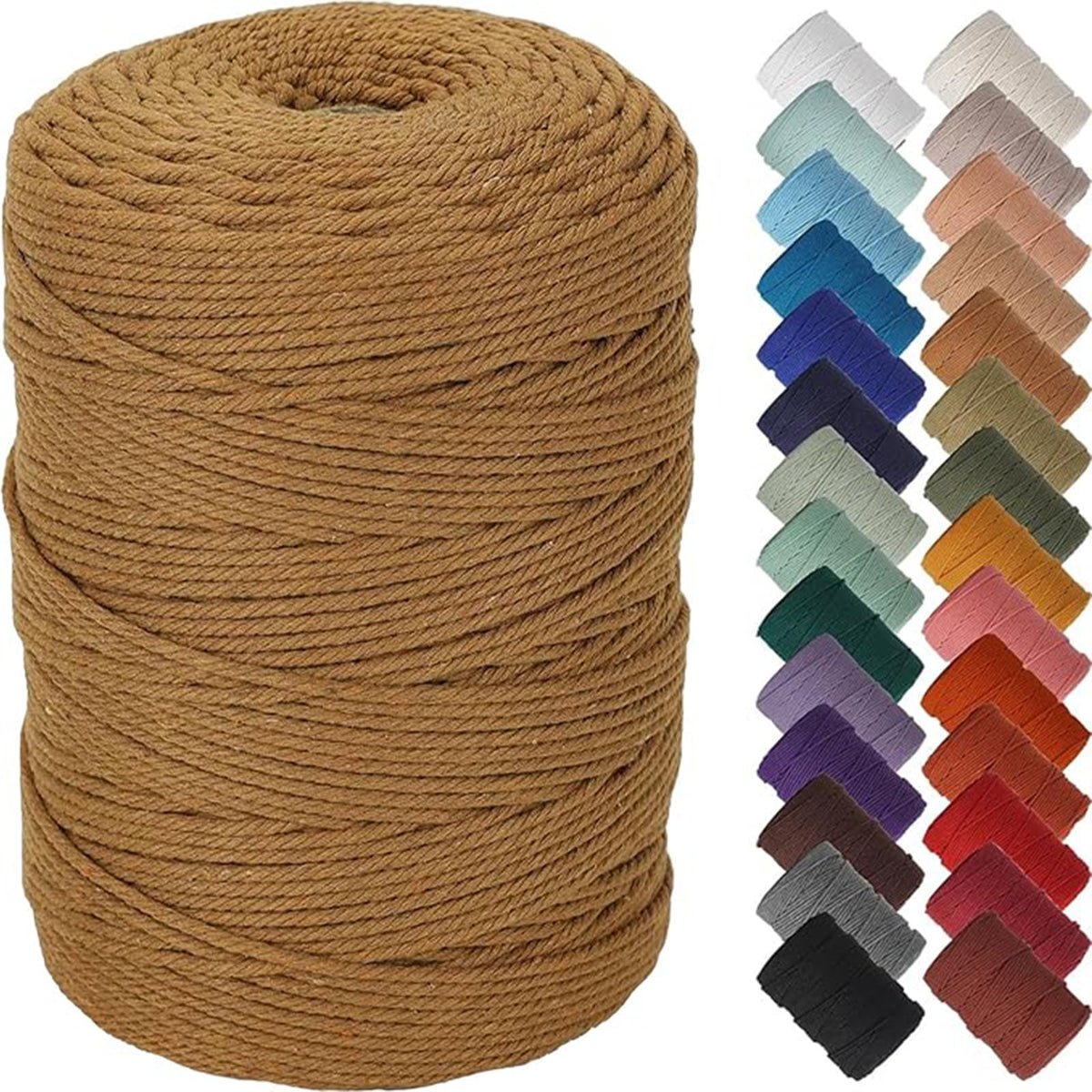 NOANTA Baby Blue Macrame Cord 3mm x 109yards, Cotton Rope Macrame Yarn Jansha Store