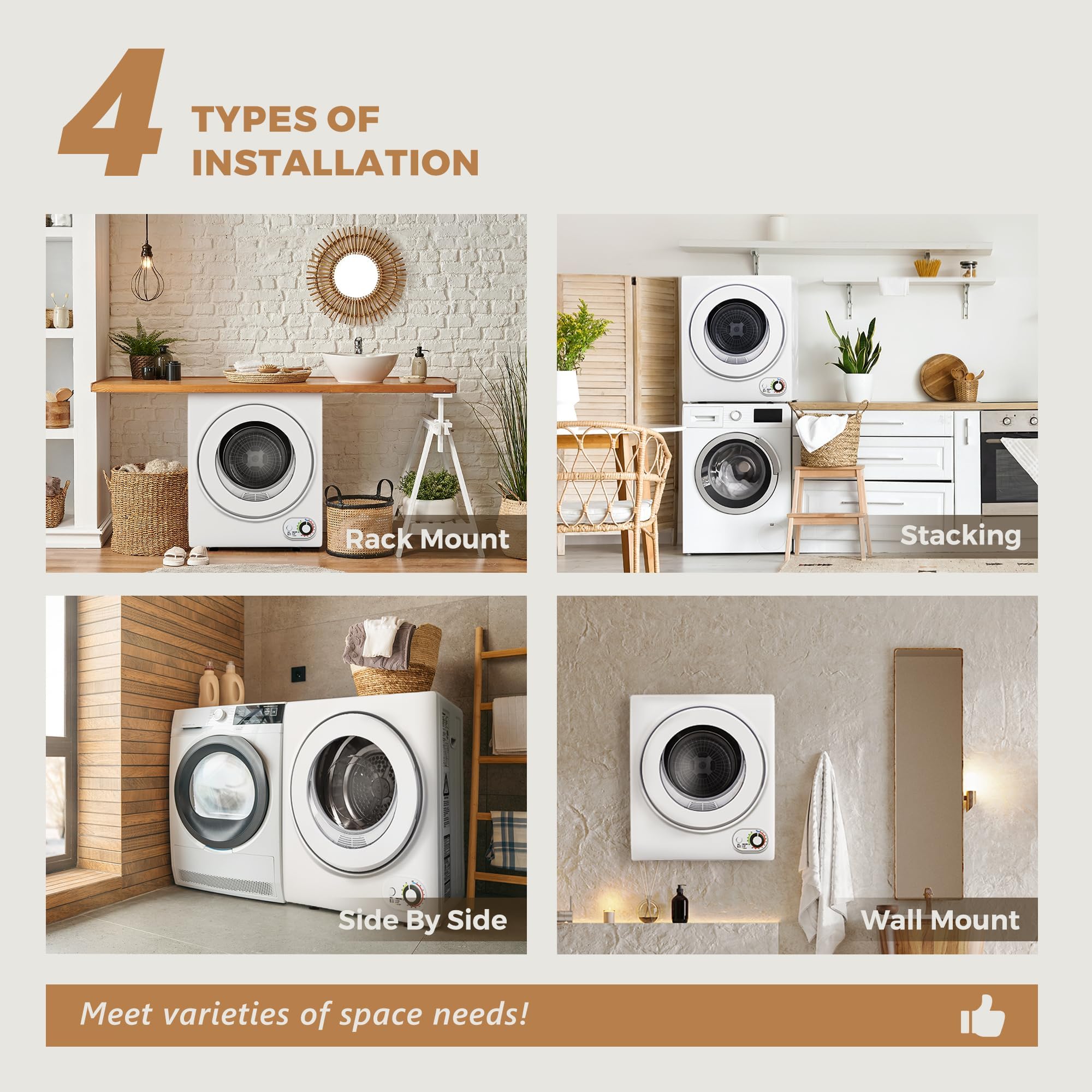 3.5 Cu. Ft. Portable Clothes Dryer for Laundry Jansha Store