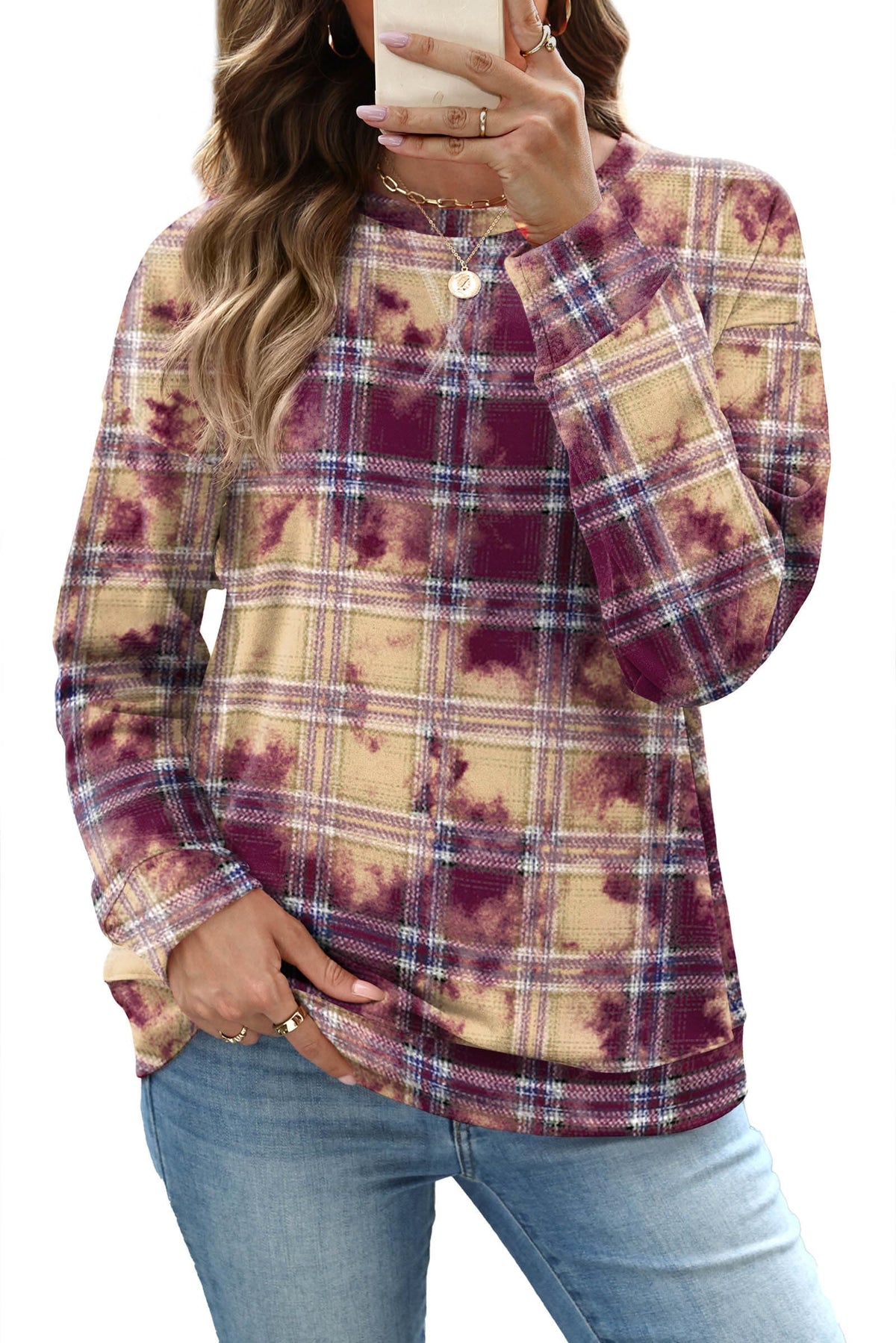 RUMIA Women's Crew Neck Sweatshirt Long Sleeve Tops for Women Fall Clothes Jansha Store