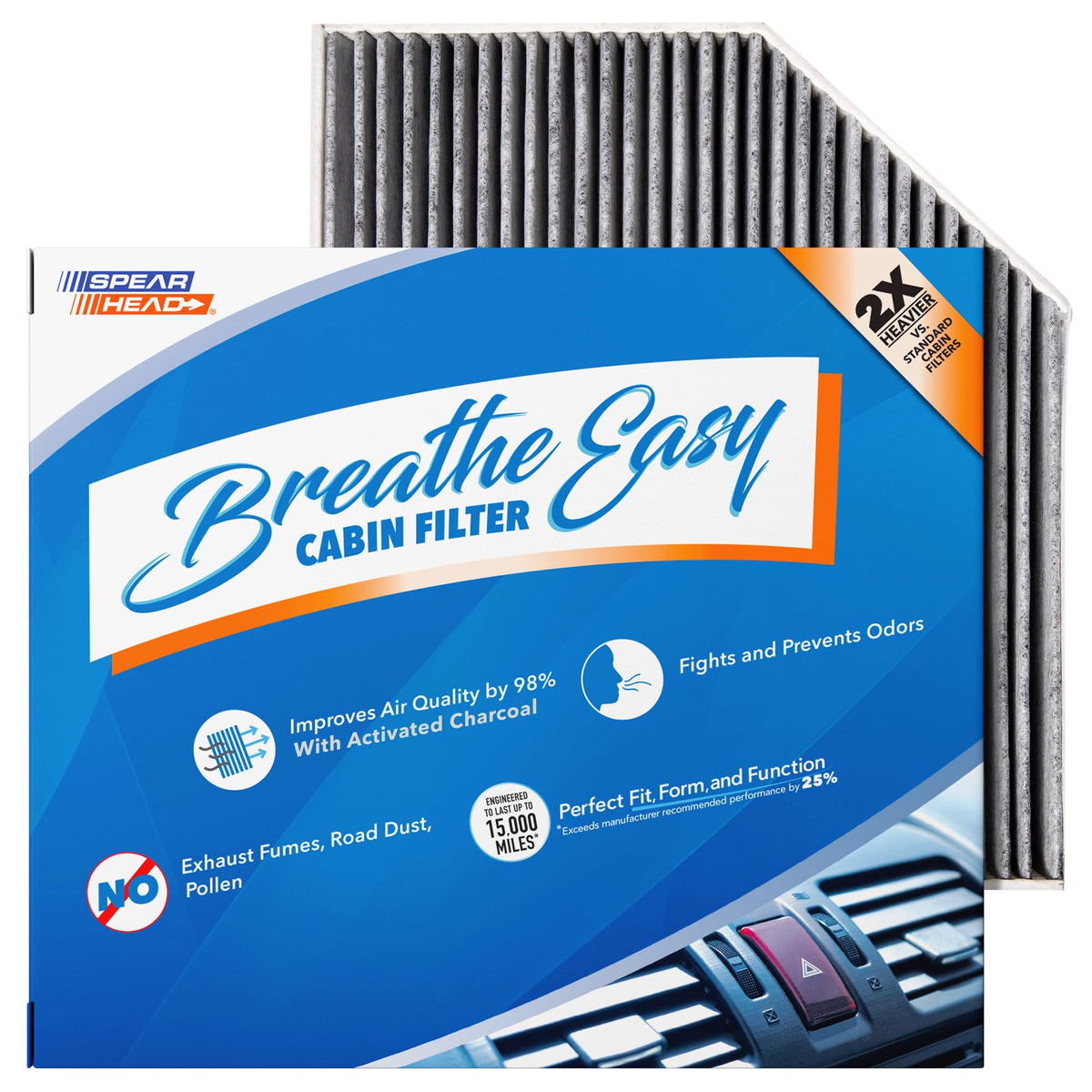 Spearhead Odor Defense Breathe Easy AC & Heater Cabin Air Filter (BE-157) Jansha Store
