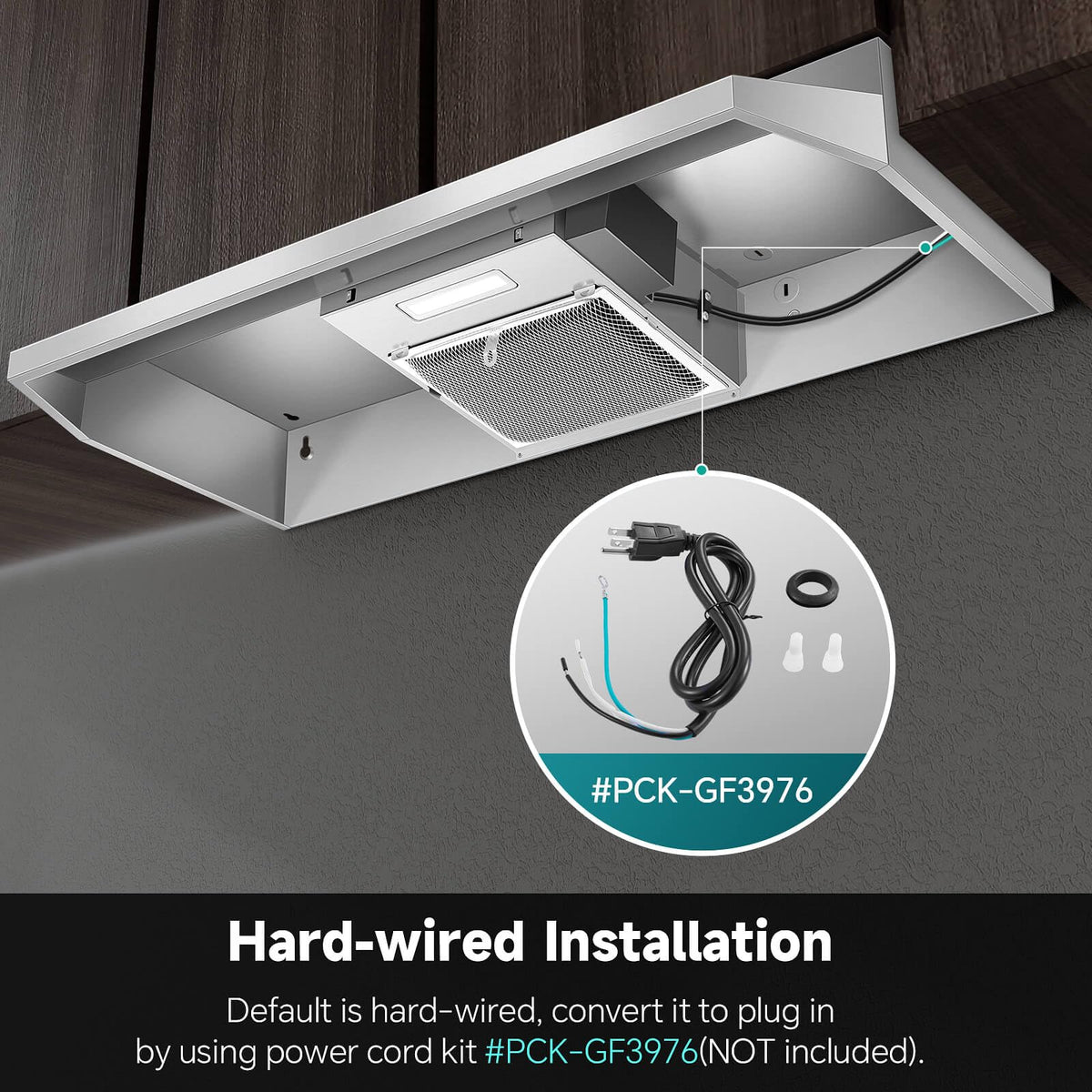 SNDOAS Range Hood 30 inch Under Cabinet, Ducted/Ductless Convertible Kitchen Hood, Stainless Steel Vent Hood with LED Light,Under Cabinet Hood with 2 Speed Exhaust Fan,Black Jansha Store