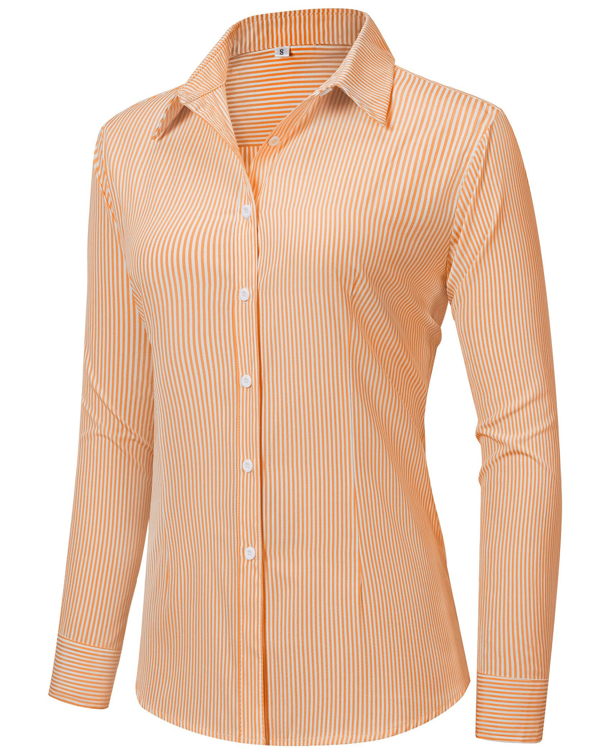 siliteelon Womens Classic-Fit Dress Shirts Long Sleeve Button Down Wrinkle-Free Stretch Solid Casual Work Office Blouse Top Jansha Store