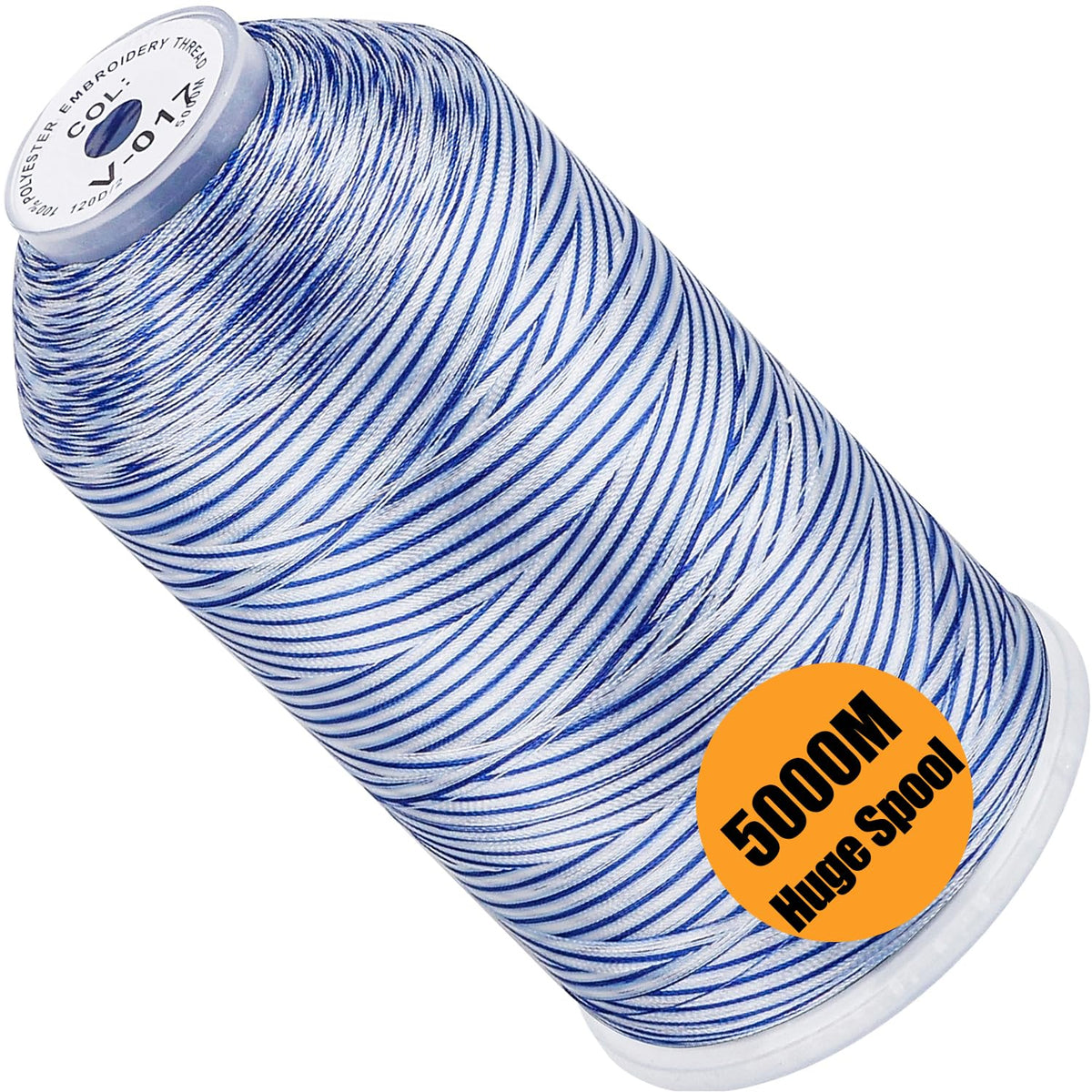 New brothread 5000M Huge Spool Embroidery Machine Thread - White Jansha Store