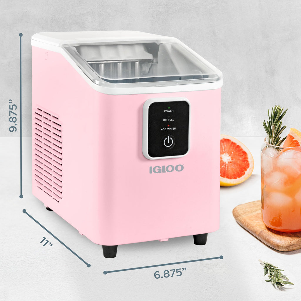 Igloo Premium Self-Cleaning Countertop Ice Maker Machine, Handled Portable Ice Maker, Produces 26 lbs. in 24 hrs. with Ice Cubes Ready in 6-8 Minutes, Comes with Ice Scoop and Basket Jansha Store
